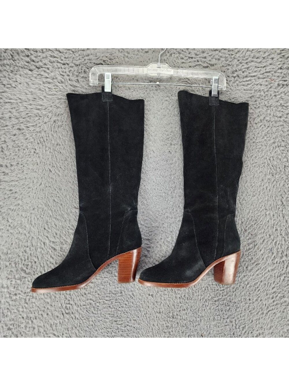 Matt Bernson Shoes Womens Size 9 Kafka Black Suede Knee High Boots *Read*